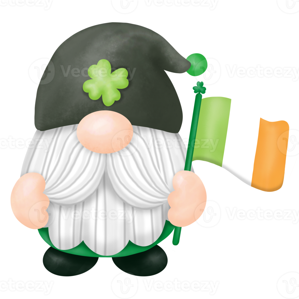 aquarell st. Patricks Day Gnome Clipart, digitale Malerei png