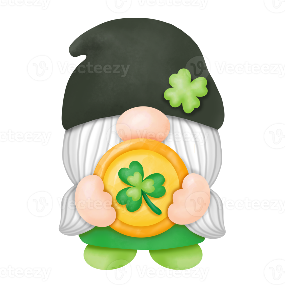 aquarelle st. patrick's day gnomes clipart, peinture numérique png