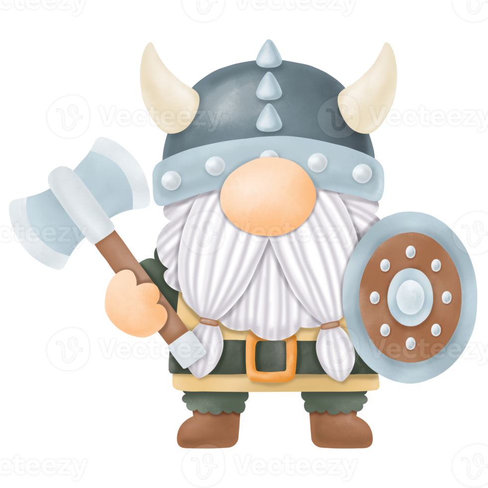 Gnomes Viking Watercolor Clipart png