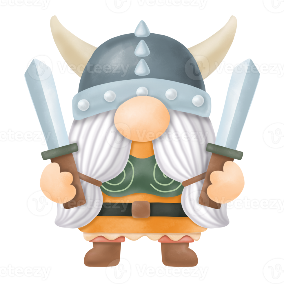 Gnomes Viking Watercolor Clipart png