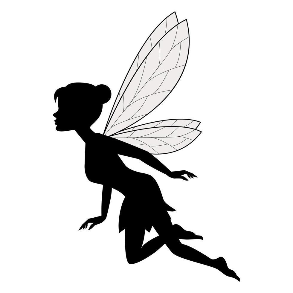Cute fairy flying vector