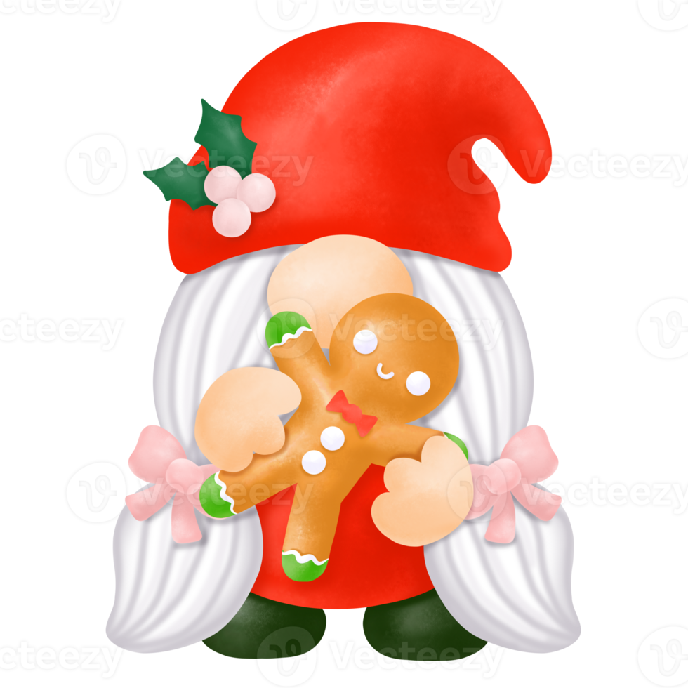 gnomes noël clipart aquarelle, joyeux noël gnomes png