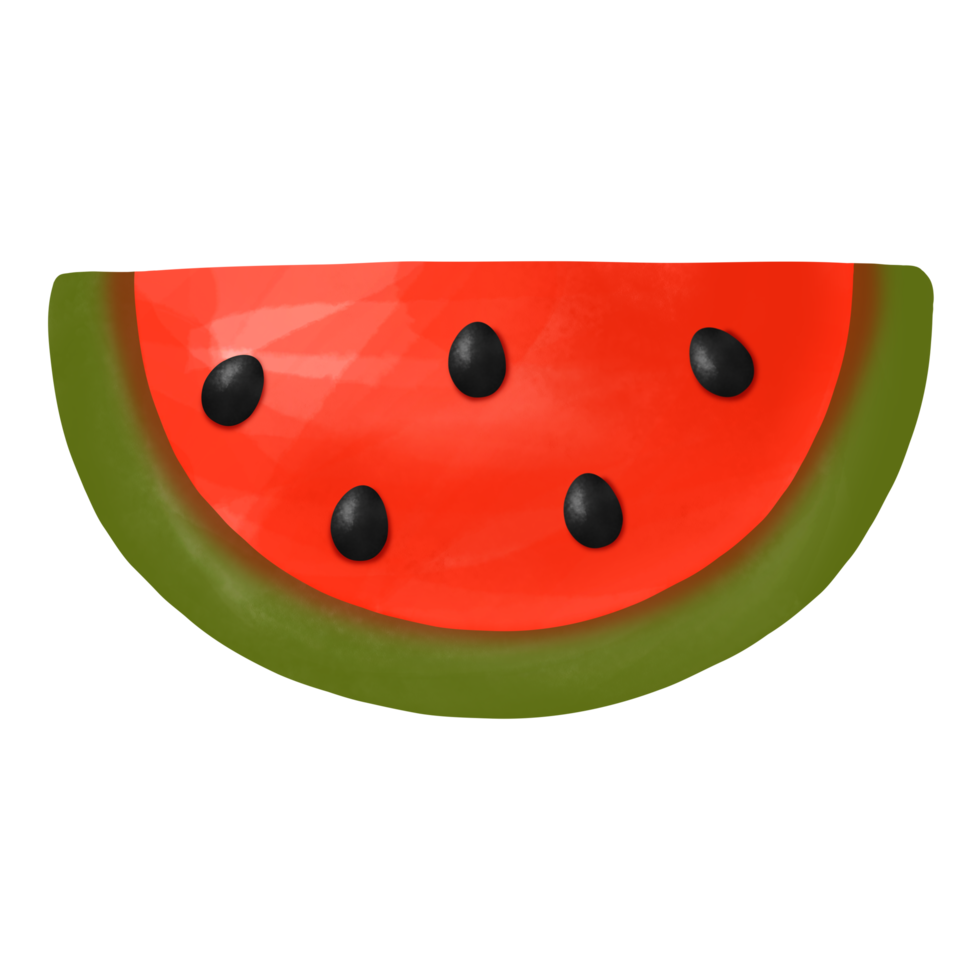sommar vattenmelon akvarell clipart, strand png