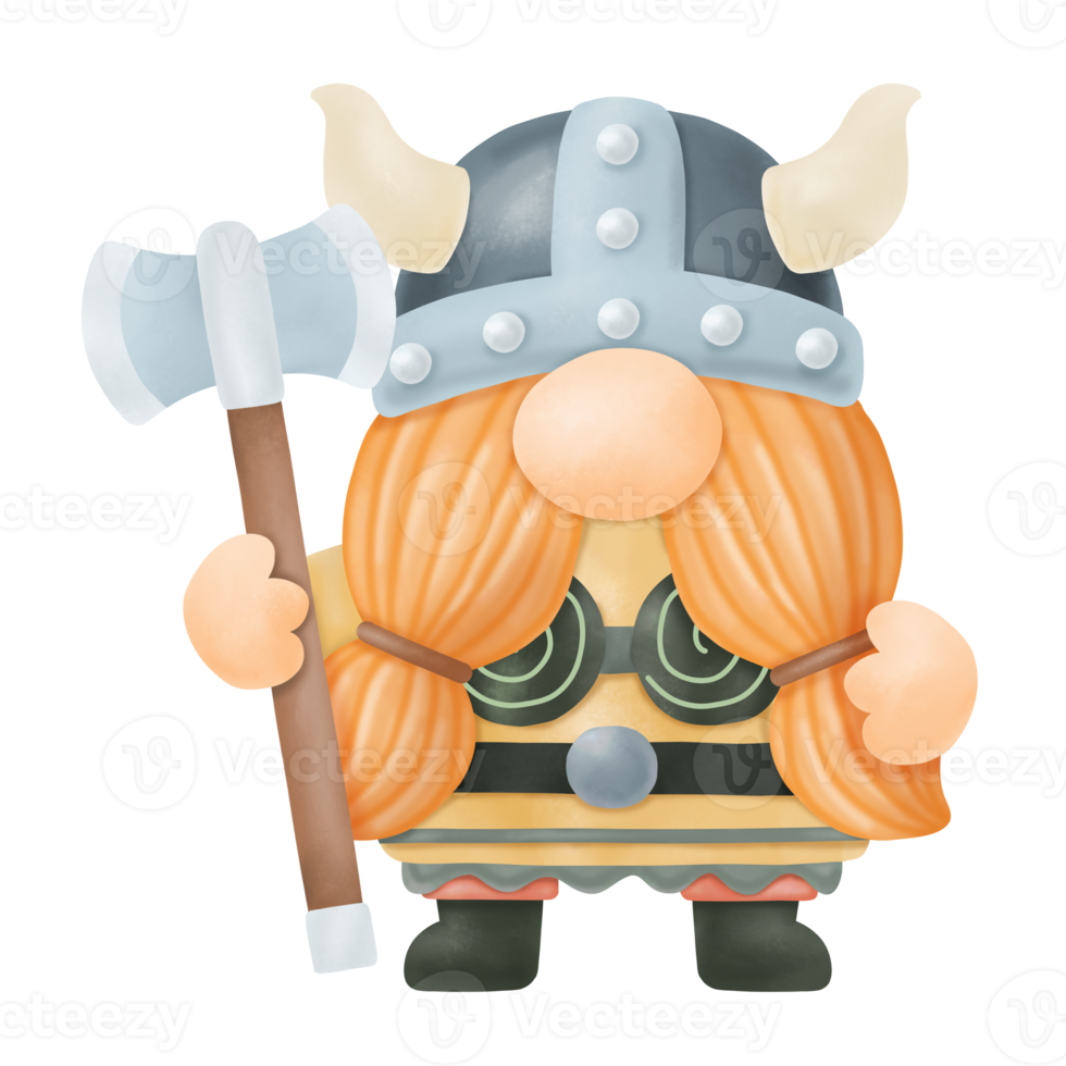 gnomes viking akvarell clipart png