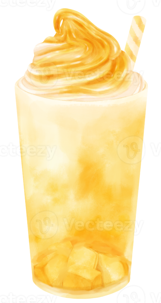 mango smoothie summer drink watercolor png