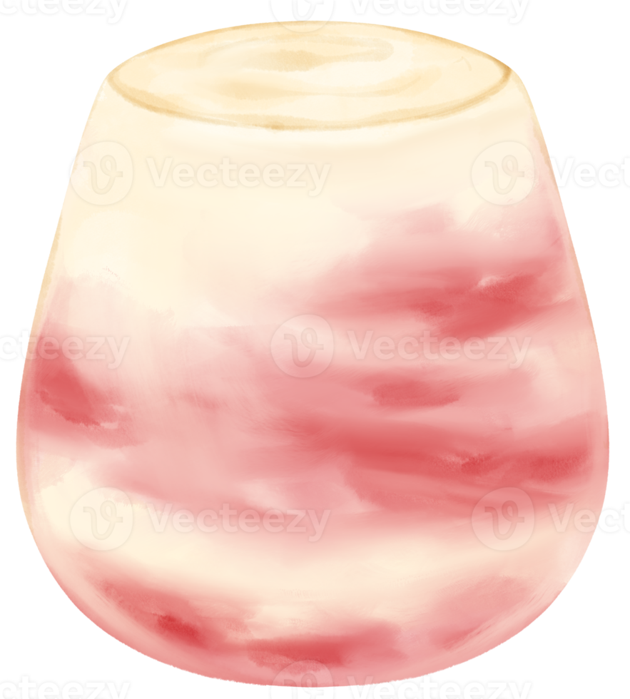 aardbei zomerdrankje aquarel png