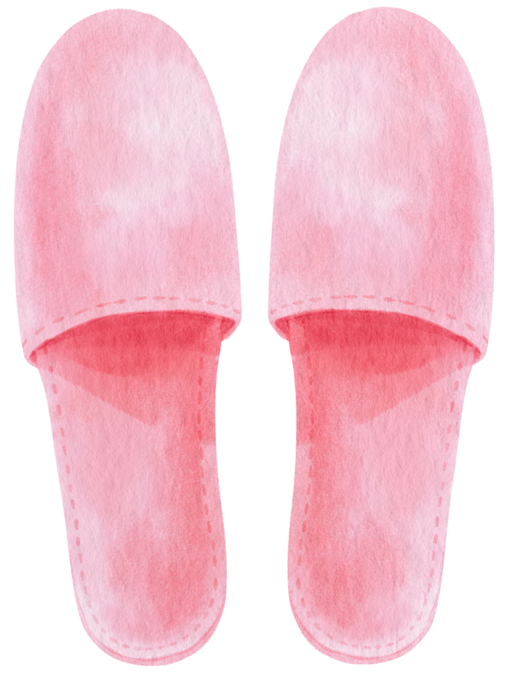 ilustração em aquarela de sandálias rosa para elemento decorativo de verão png