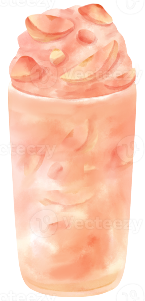 peach summer drink watercolor png