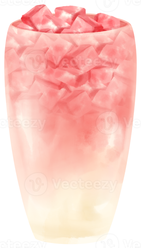 strawberry summer drink watercolor png