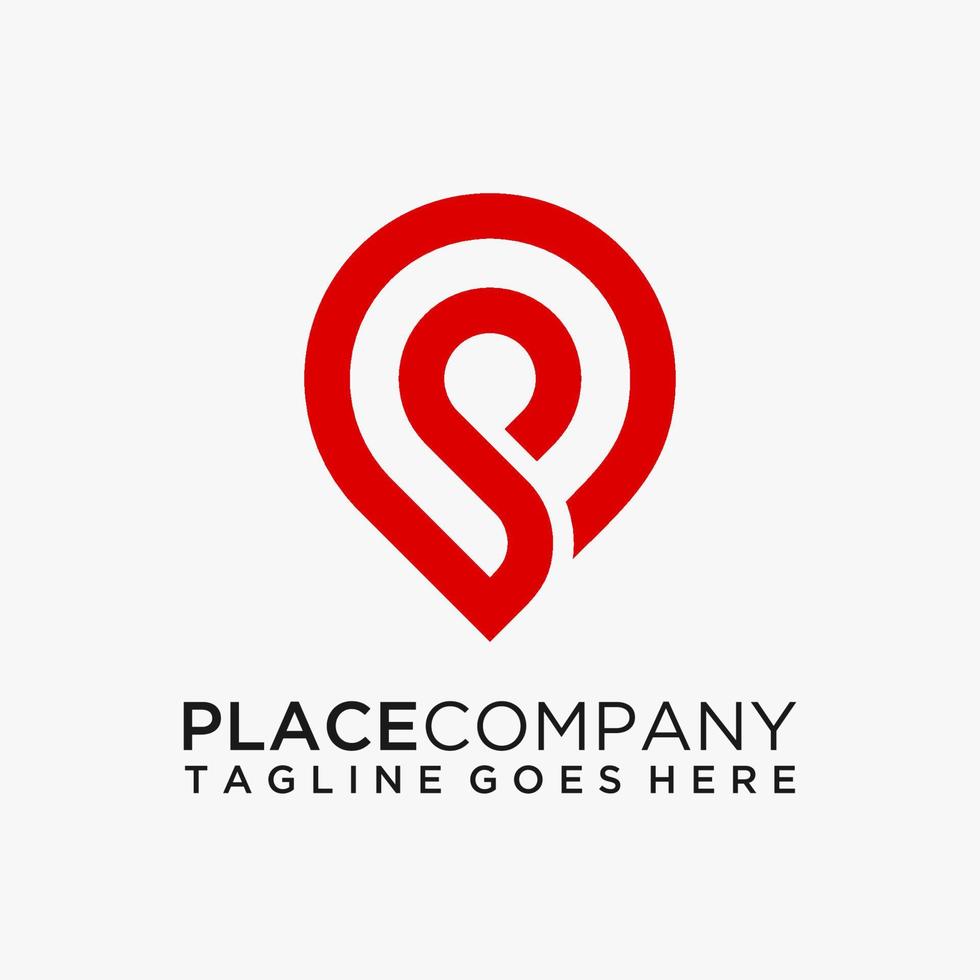 Letter P pin point logo design 9694789 Vector Art at Vecteezy