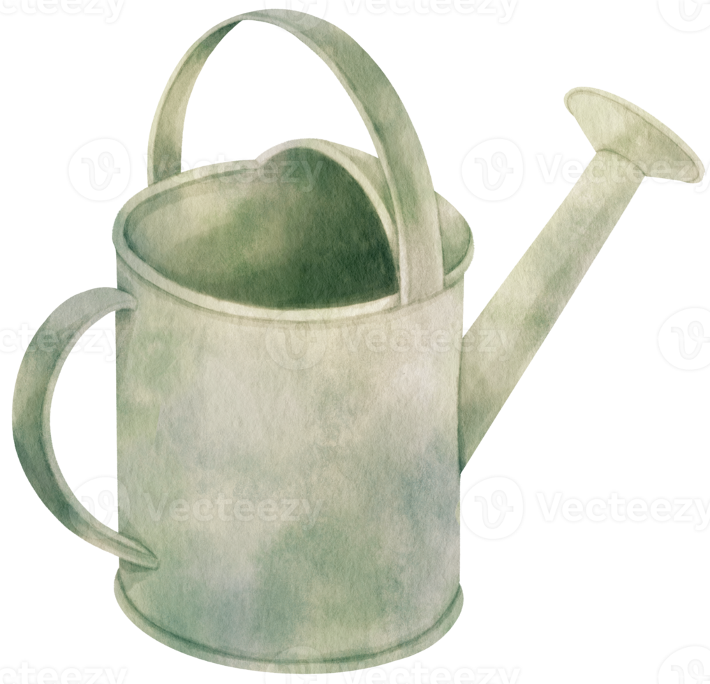 vintage metall gießkanne aquarellillustration 9694874 PNG