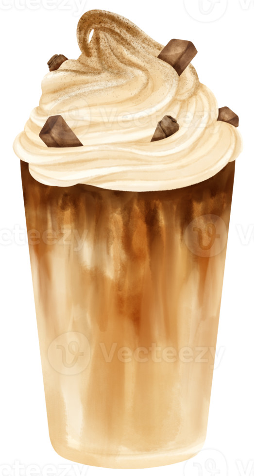 aquarelle de boisson au chocolat png