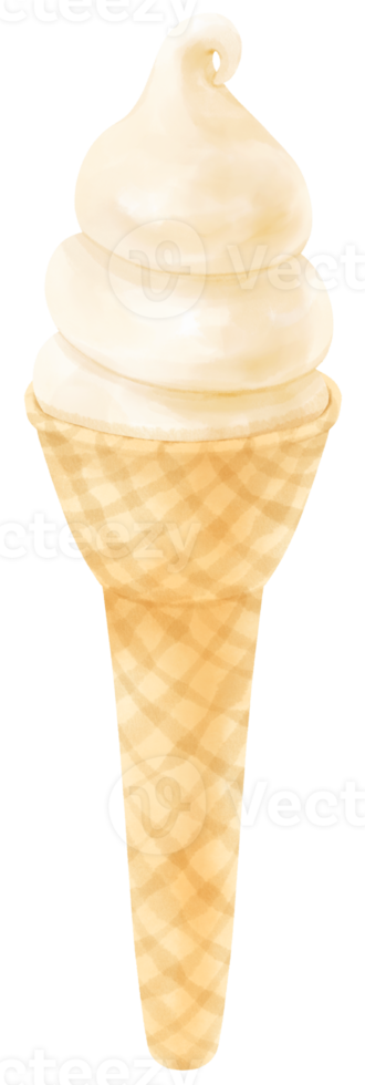 vanilla ice cream watercolor png