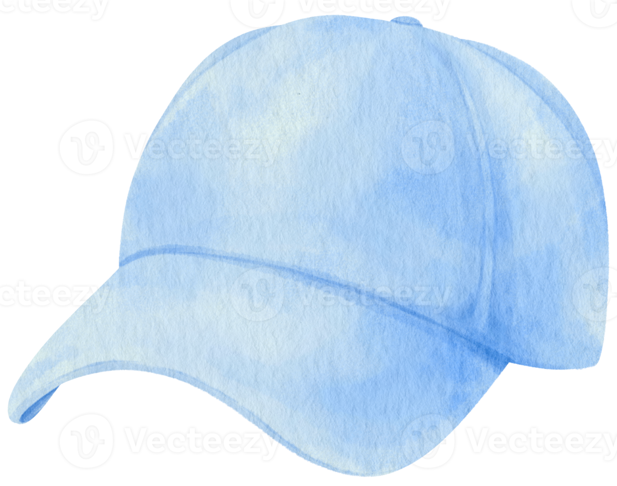 Cute Blue Cap watercolor illustration for fashion Decorative Element