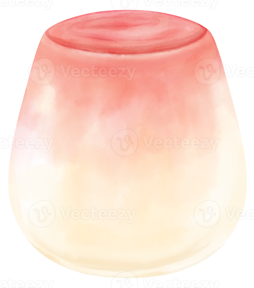 aquarela de bebida de verão de morango png