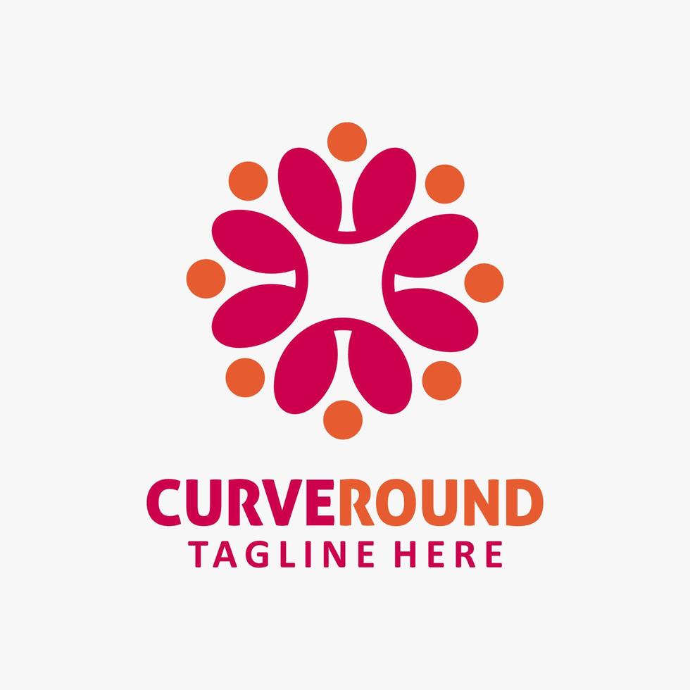 Abstract flower logo design 9695204 Vector Art at Vecteezy