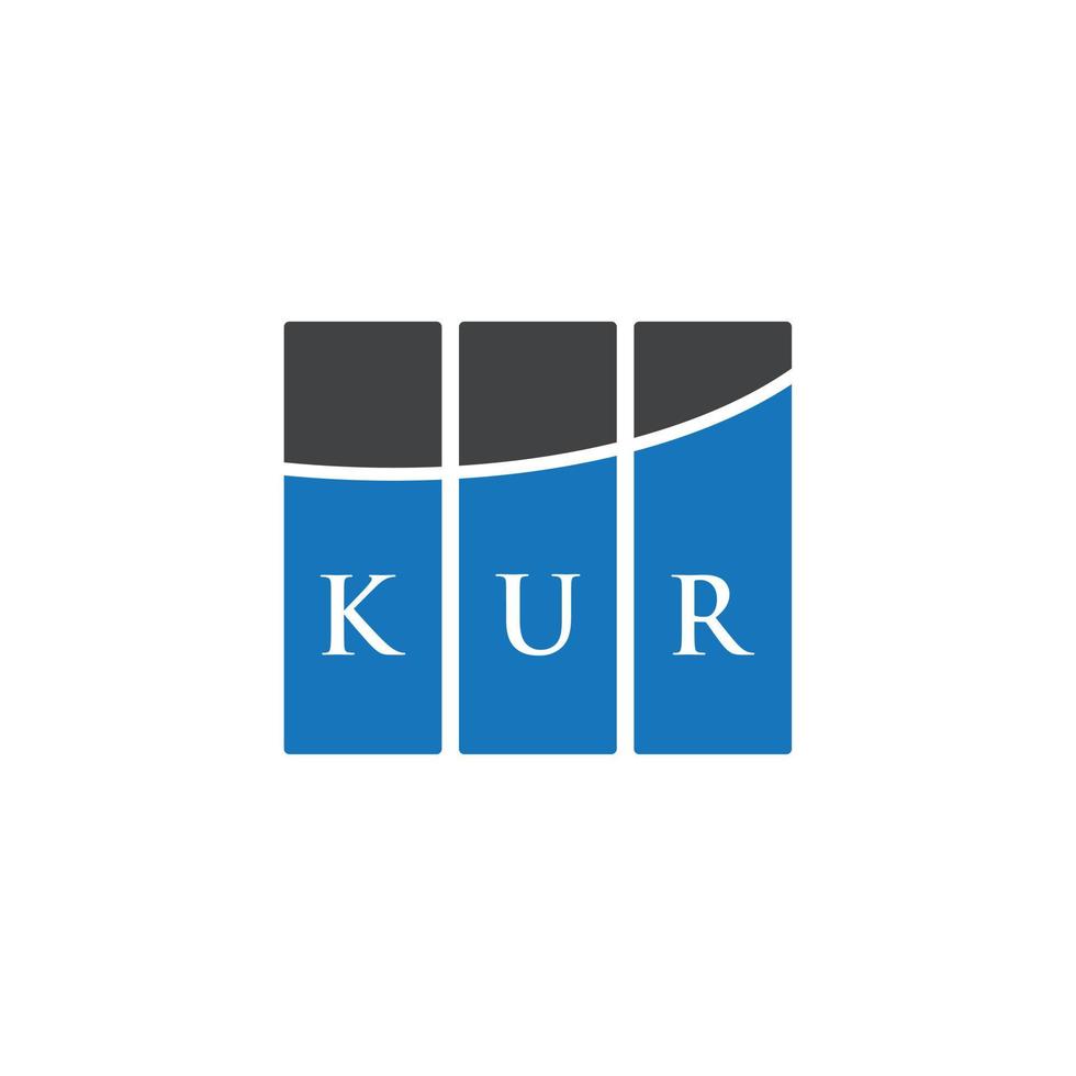 KUR letter logo design on WHITE background. KUR creative initials letter logo concept. KUR letter design. vector
