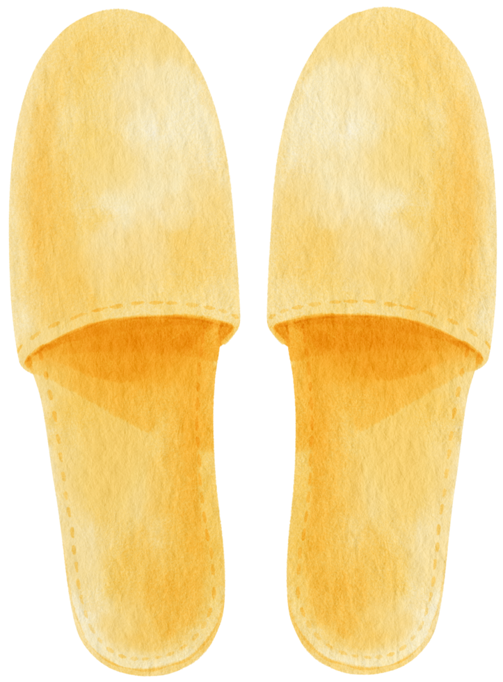 Yellow Sandals watercolor illustration for Summer Decorative Element png