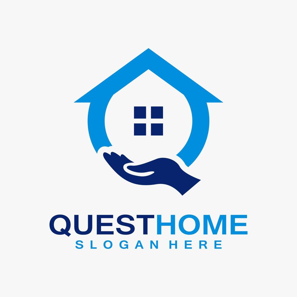 Letter Q home quest logo design 9695470 Vector Art at Vecteezy