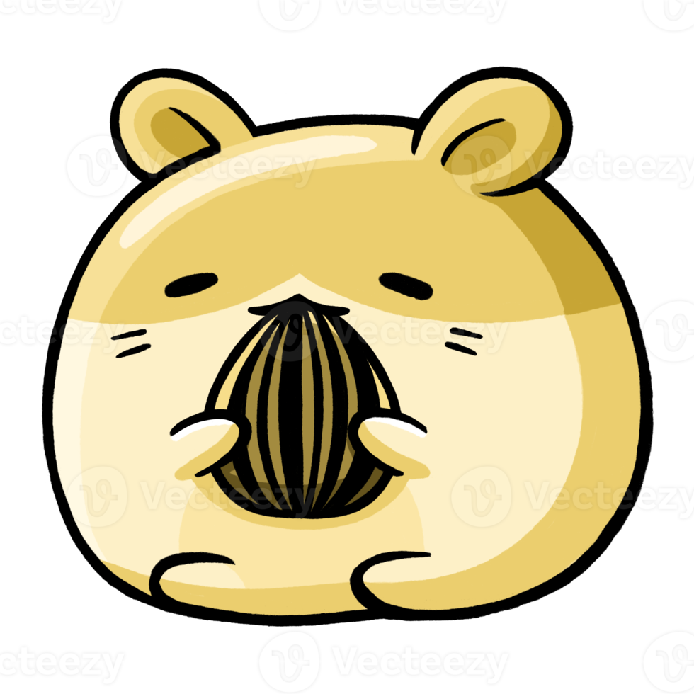 Cute Hamster Eating Sunflower seed png