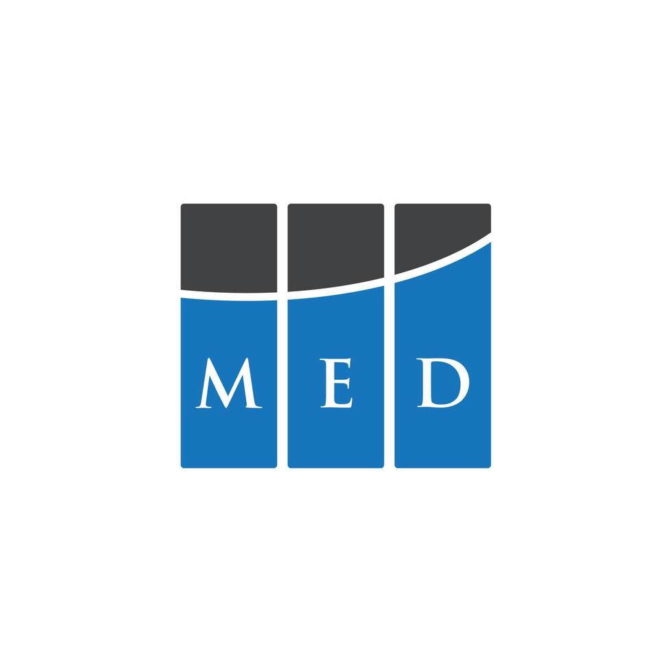 MED letter logo design on WHITE background. MED creative initials letter logo concept. MED letter design. vector
