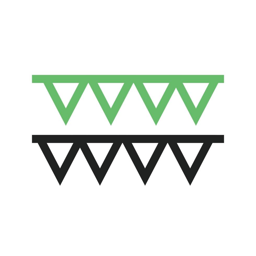 Decoration Flags Line Green and Black Icon vector