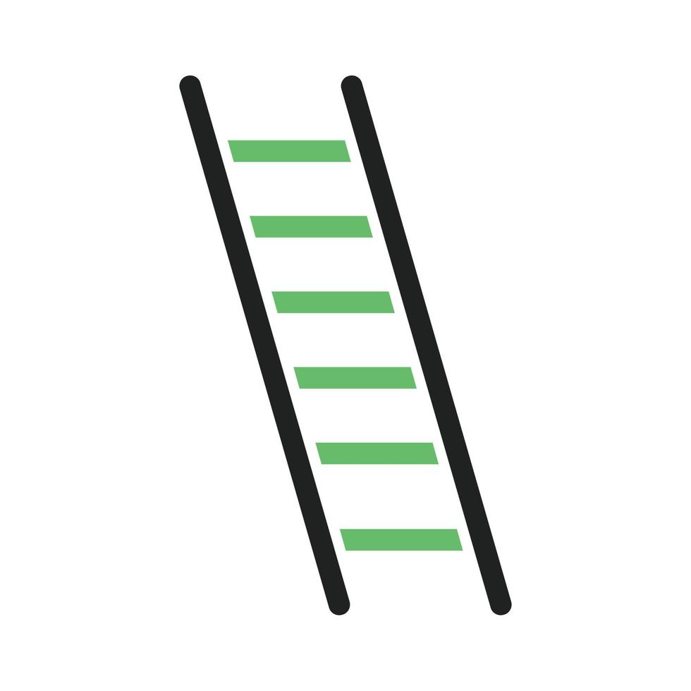 Ladder Line Green and Black Icon vector