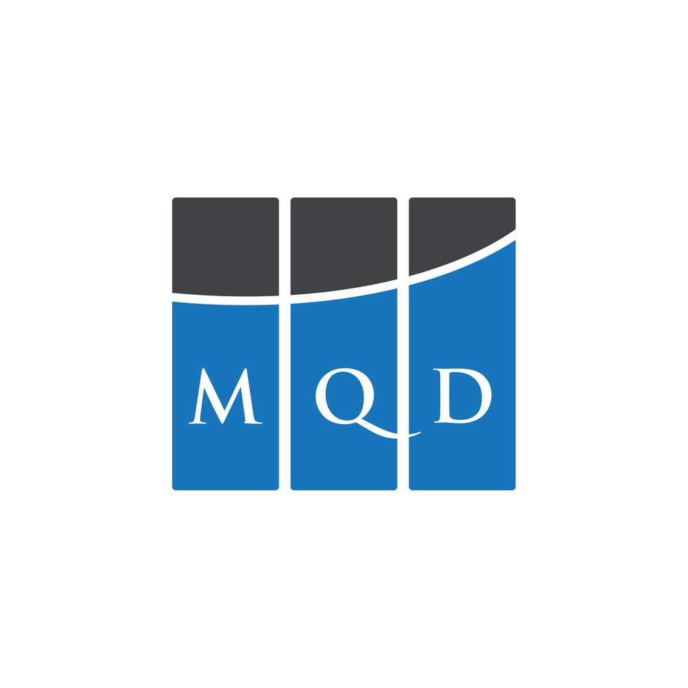 MQD letter logo design on WHITE background. MQD creative initials