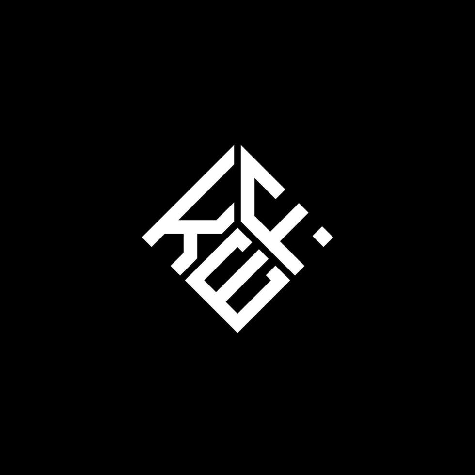 diseño de logotipo de letra kef sobre fondo negro. concepto de logotipo de letra de iniciales creativas kef. diseño de letras kef. vector