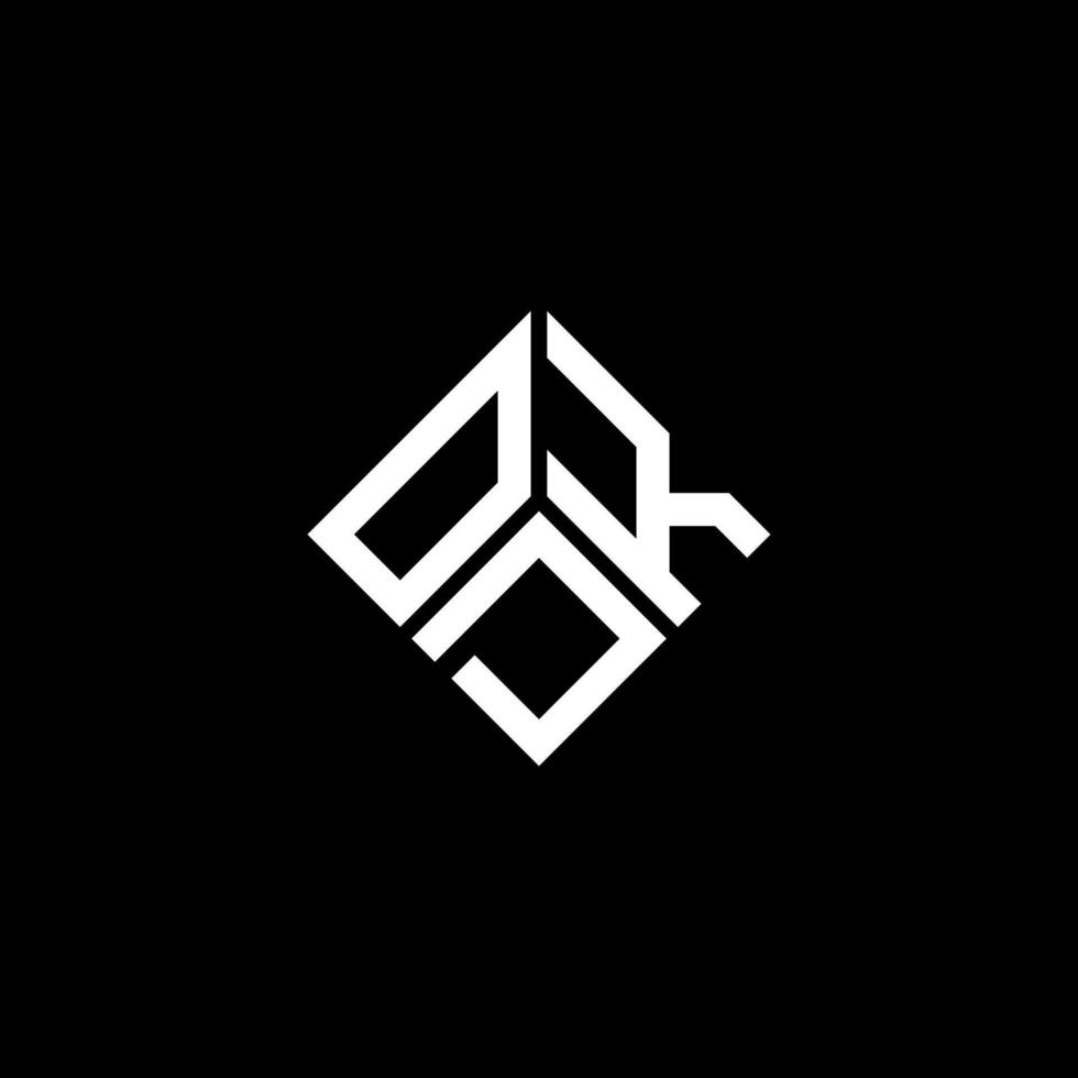 ODK letter logo design on black background. ODK creative initials letter logo concept. ODK letter design. vector