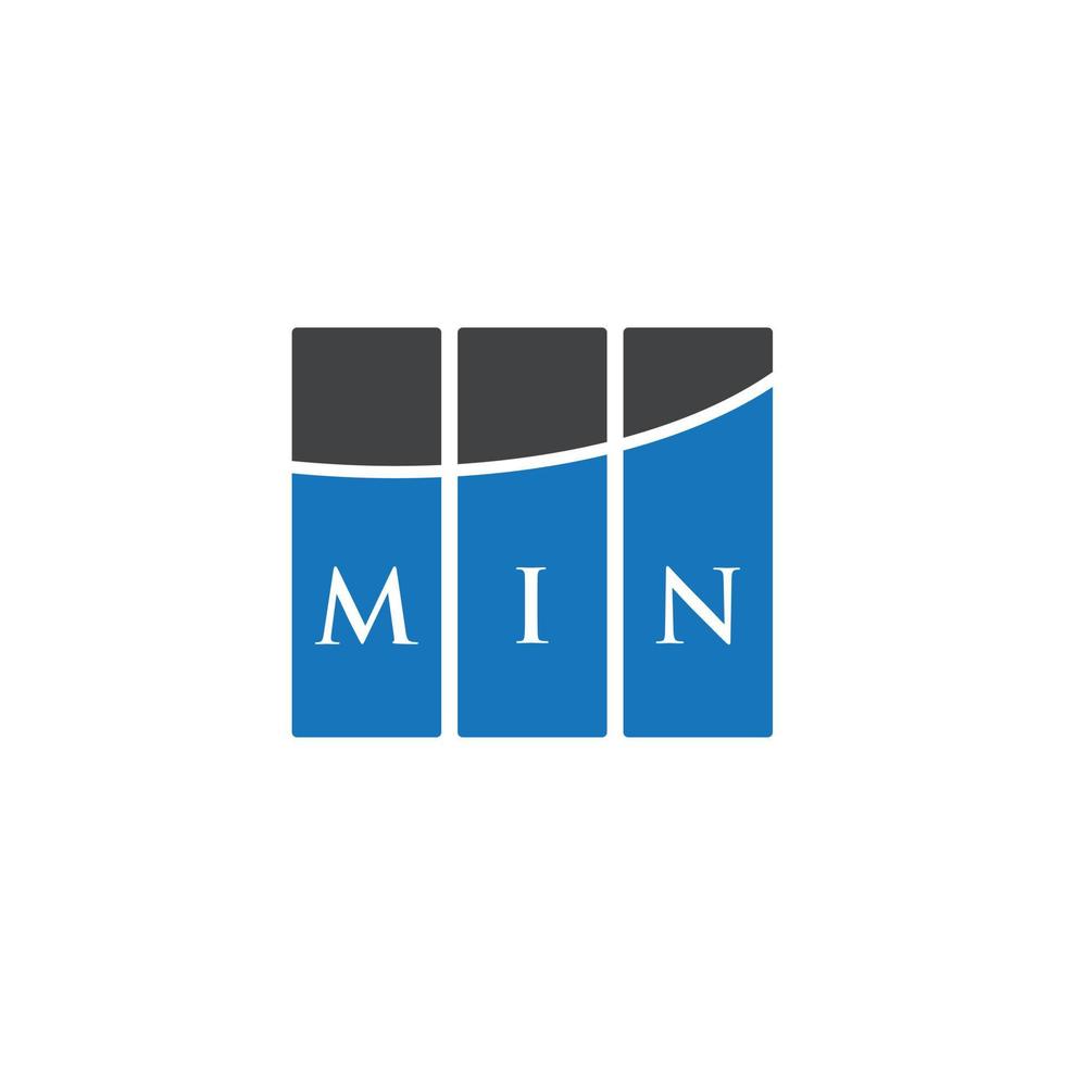 MIN letter logo design on WHITE background. MIN creative initials letter logo concept. MIN letter design. vector