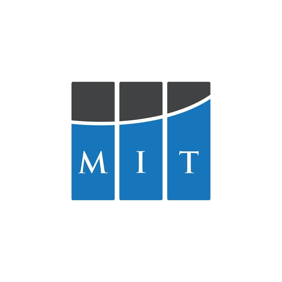MIT letter logo design on WHITE background. MIT creative initials letter logo concept. MIT letter design. vector