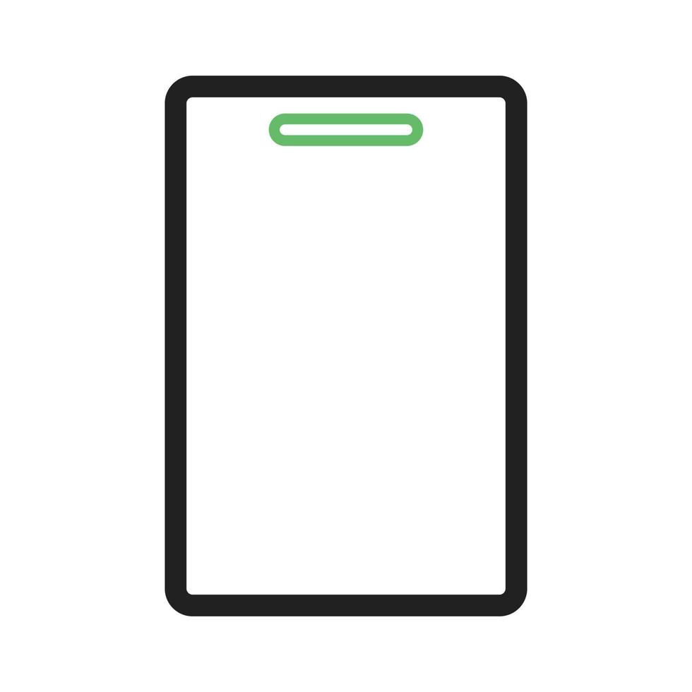 tabla de cortar línea icono verde y negro vector