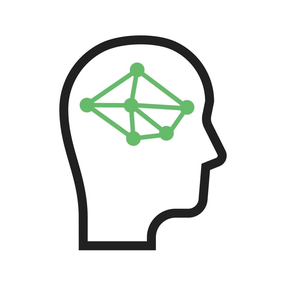 Logic Line Green and Black Icon vector