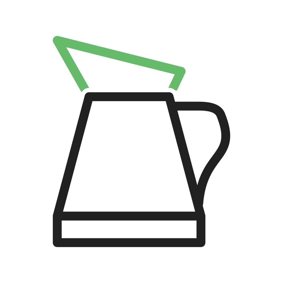 Oil Jug Line Green and Black Icon vector