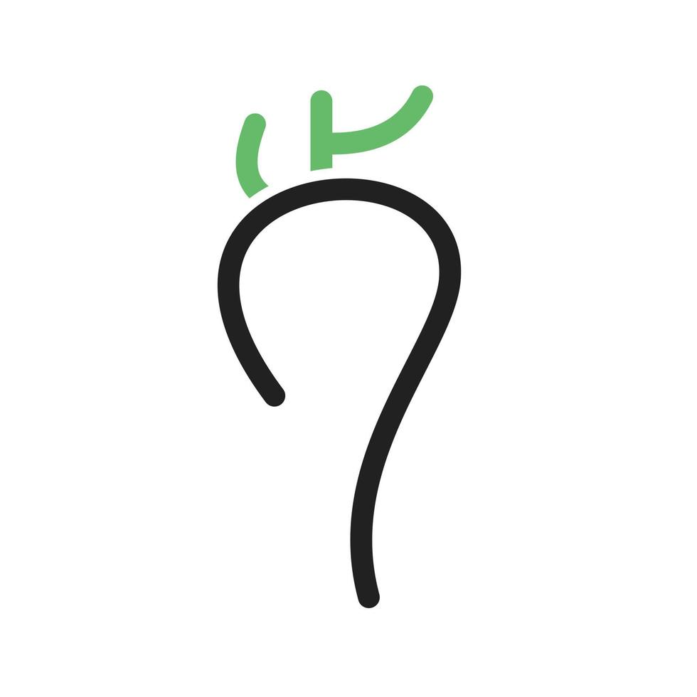 Vascular Line Green and Black Icon vector