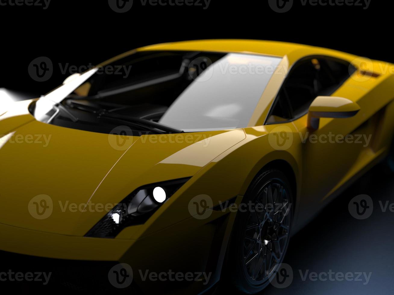 sports car on a dark background photo