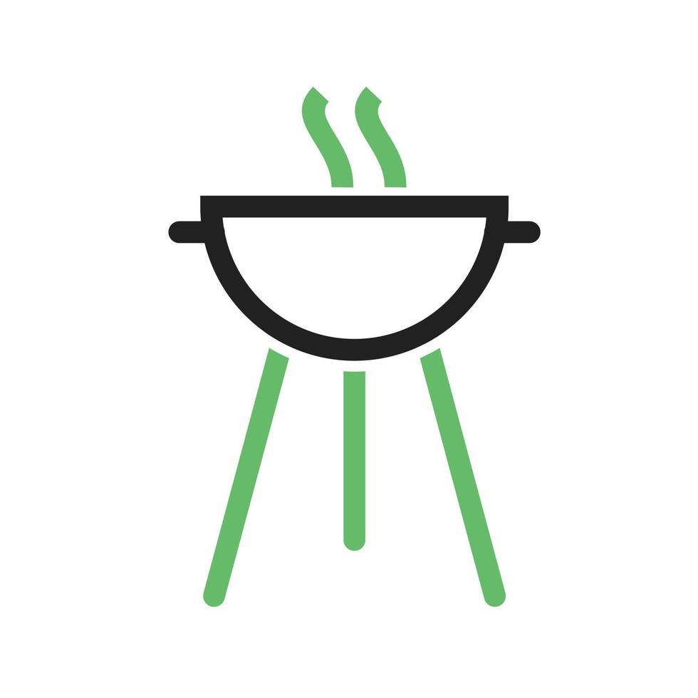 Barbecue Party Line Green and Black Icon vector