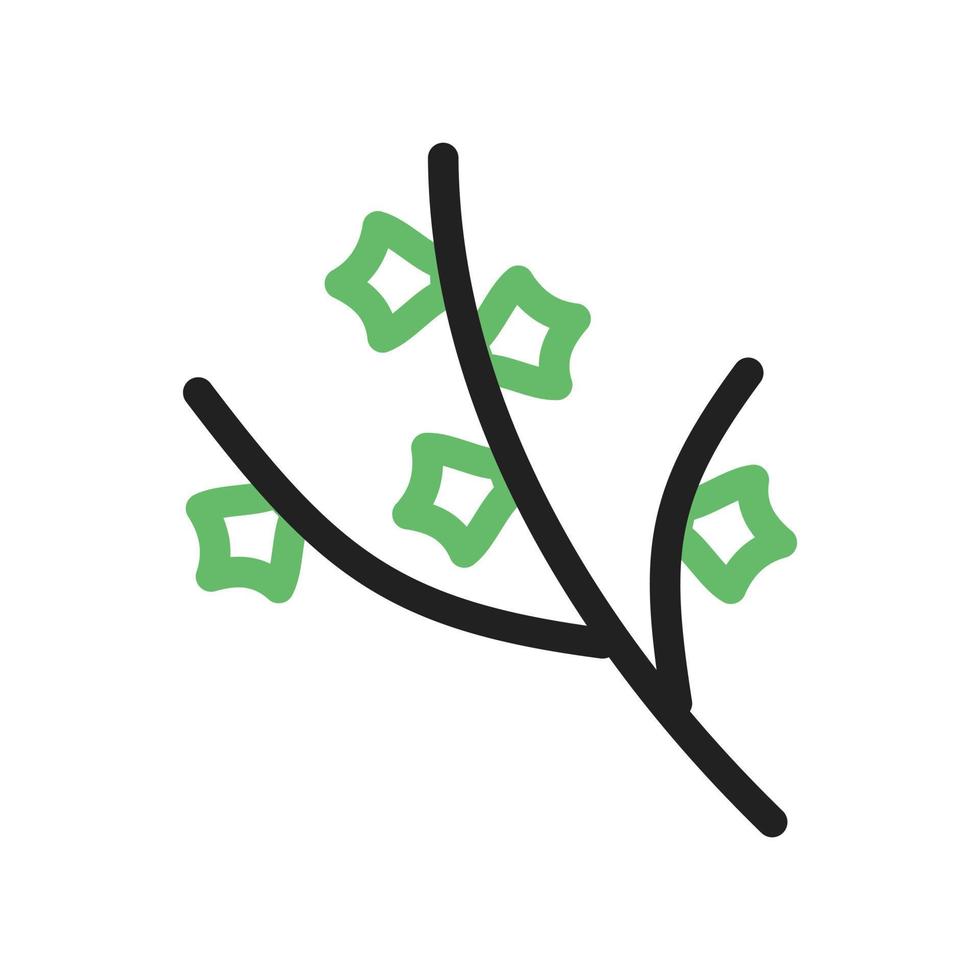 Branch Line Green and Black Icon vector