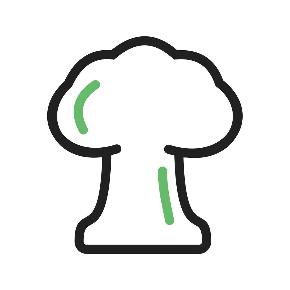 Explosion Line Green and Black Icon vector