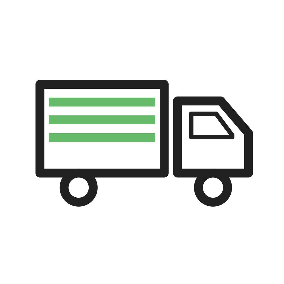 Cash Transfer Vehicle Line Green and Black Icon vector