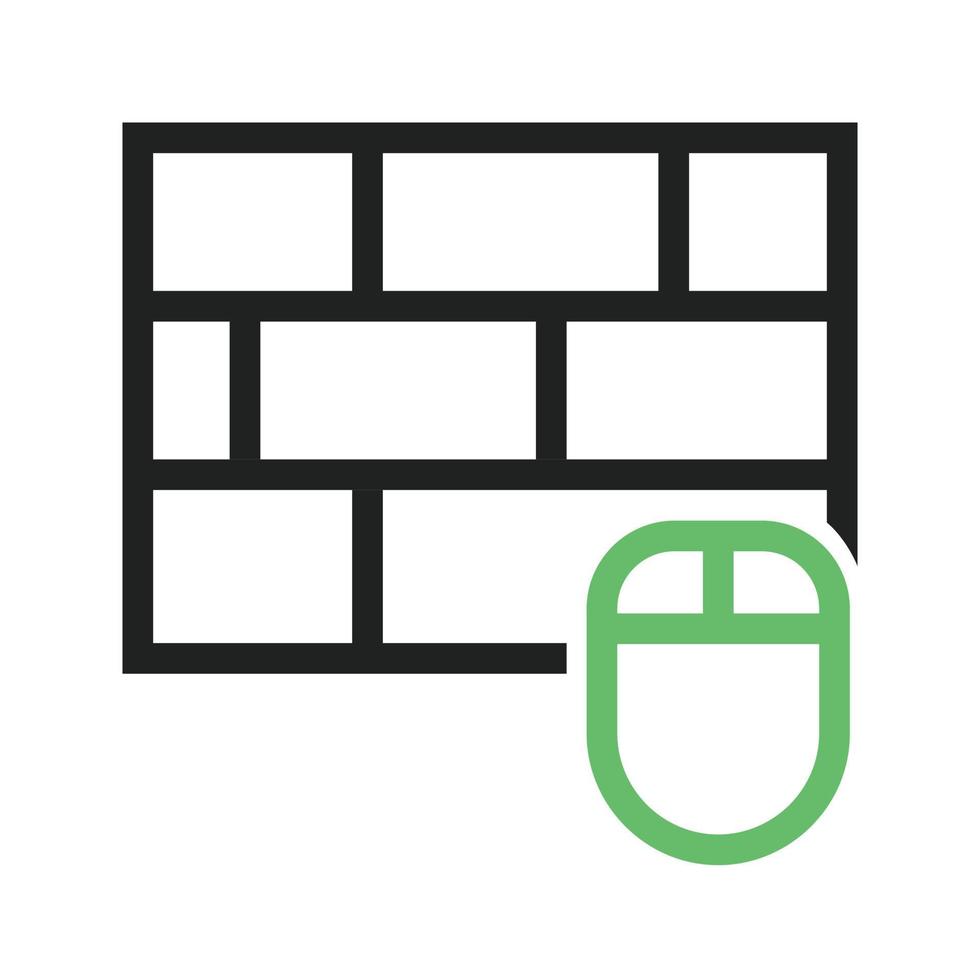 Wireless input device Line Green and Black Icon vector