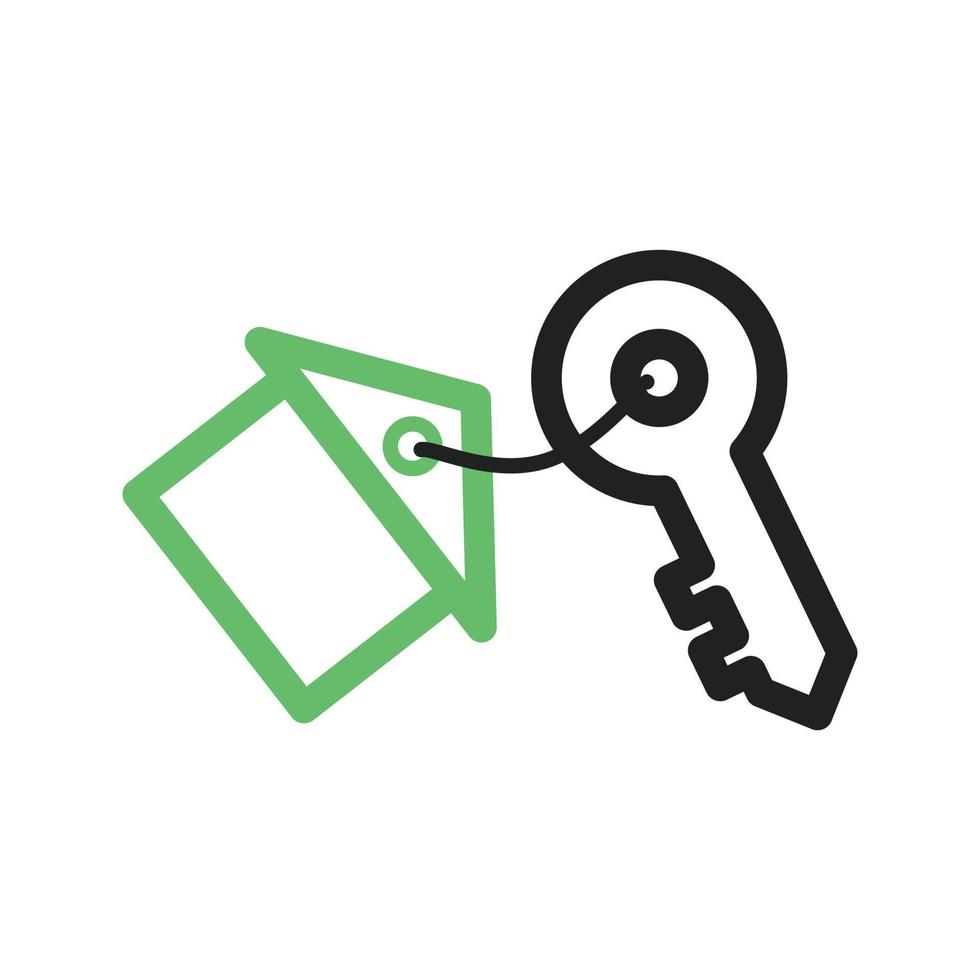 Keys Line Green and Black Icon vector