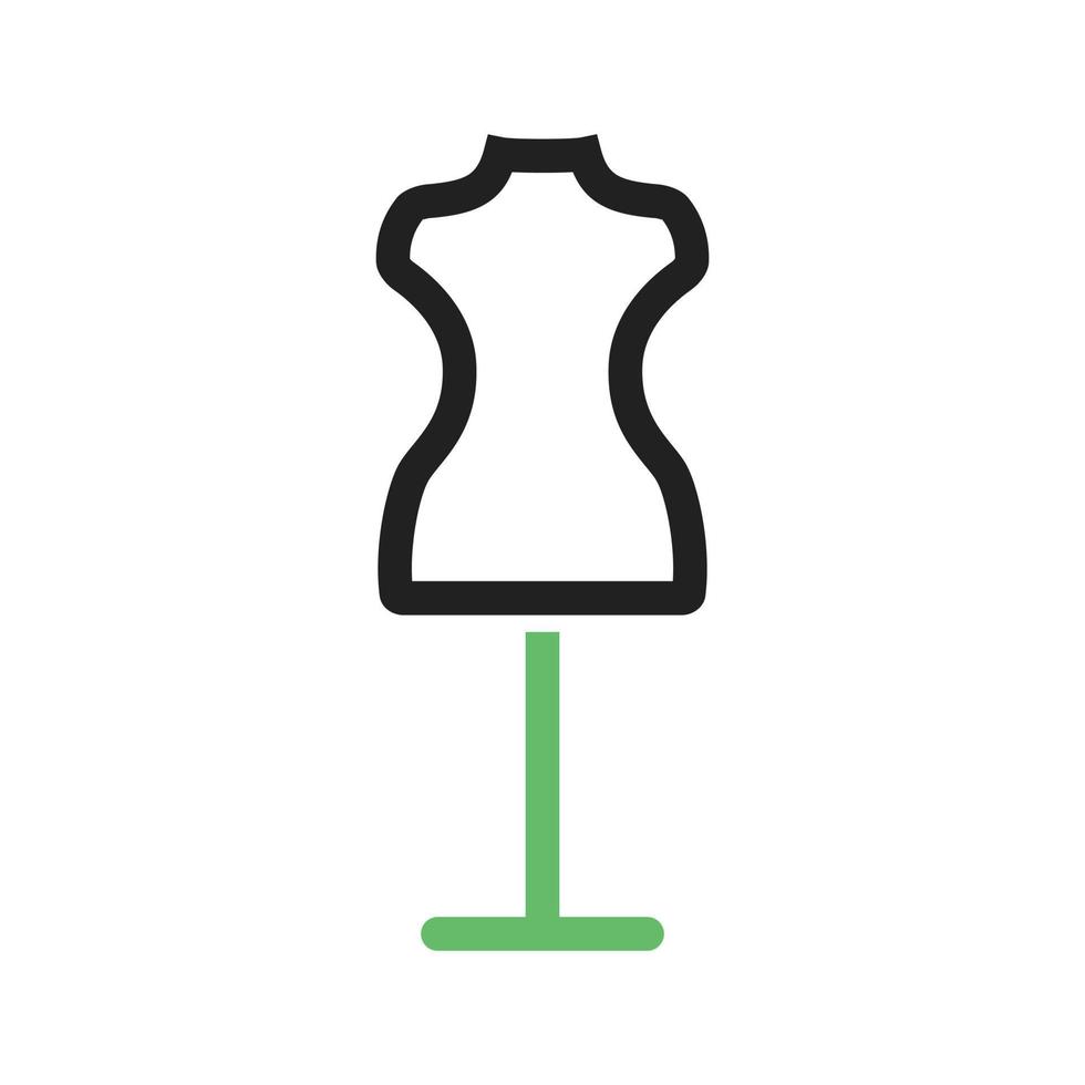 Mannequin Line Green and Black Icon vector