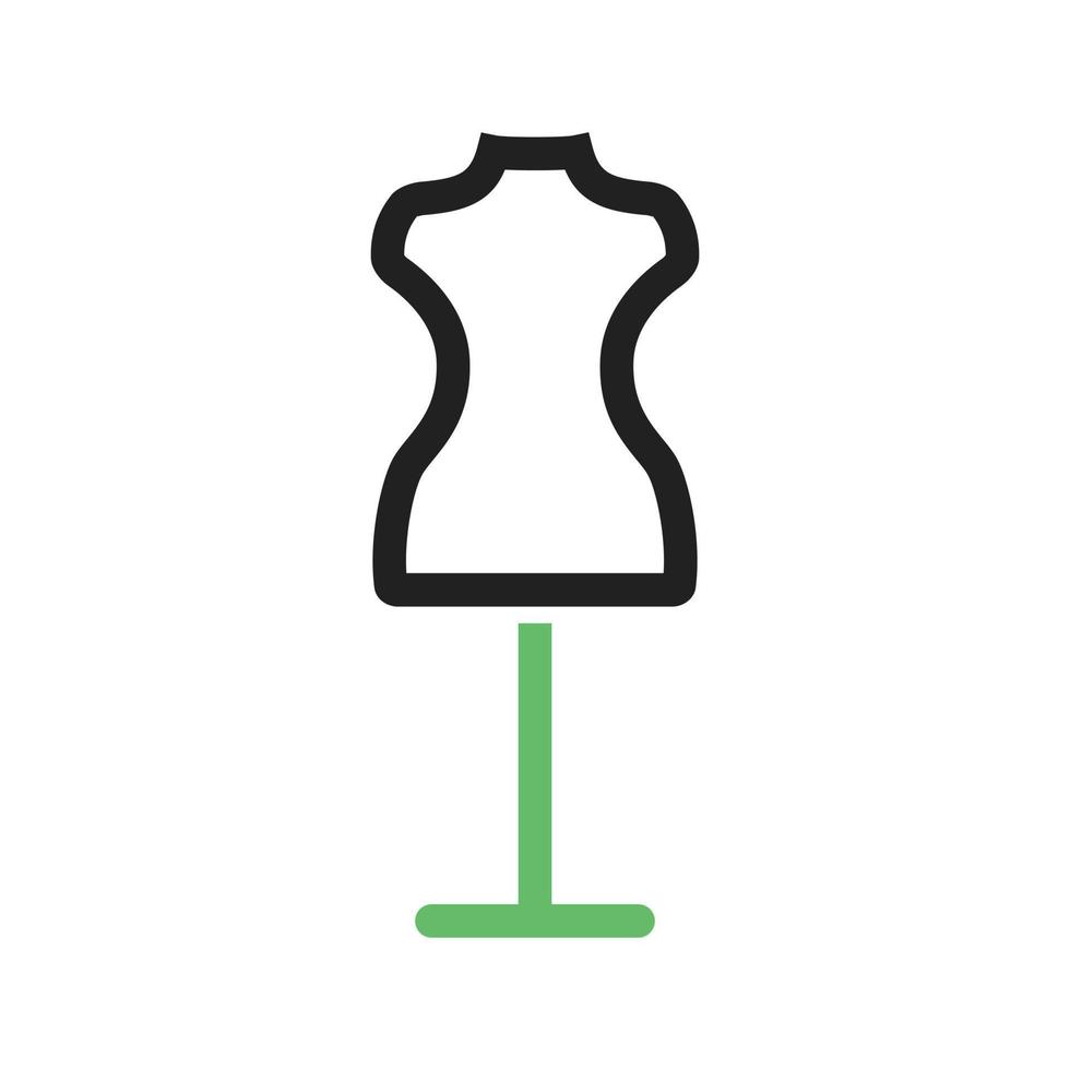 Mannequin Line Green and Black Icon vector