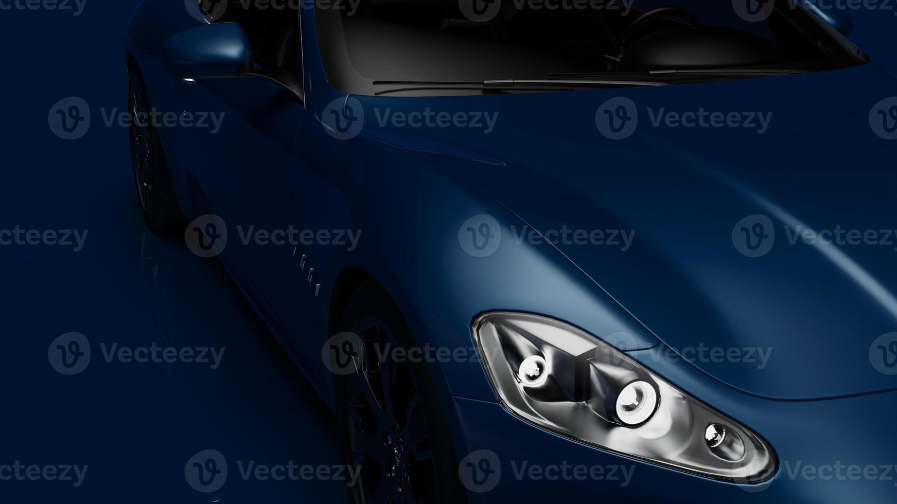 auto blue. 3d illustration of fragments of vehicles on a blue background. photo