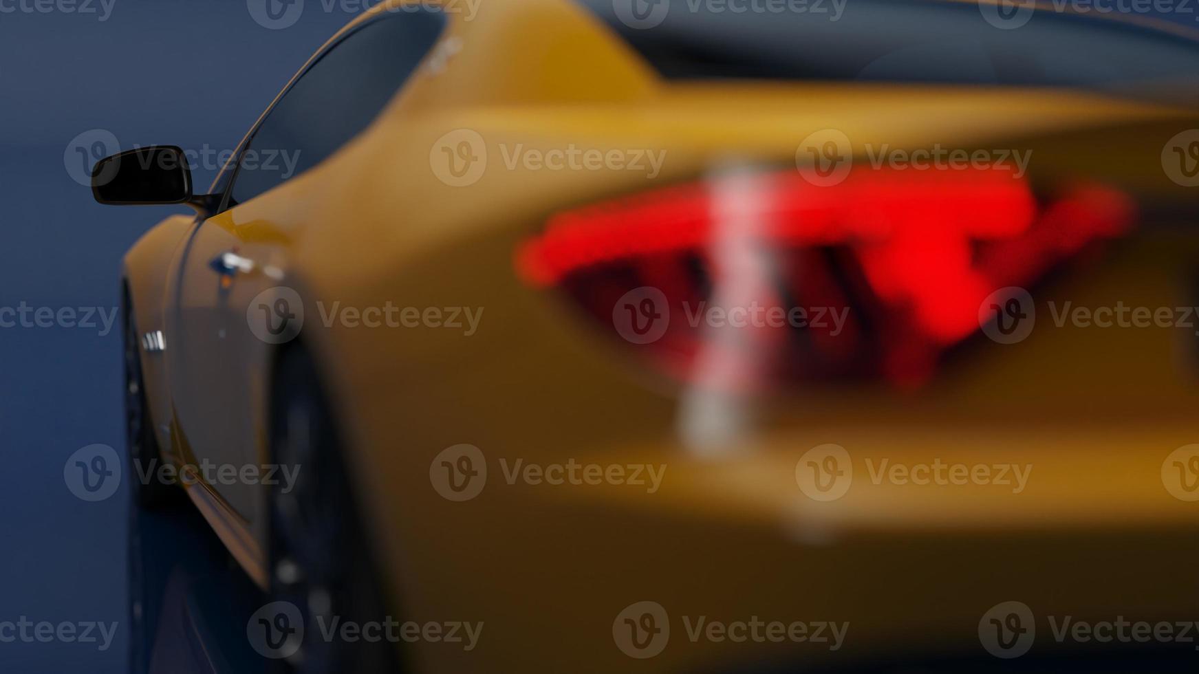 auto yellow. 3d illustration of fragments of vehicles on a white background. photo