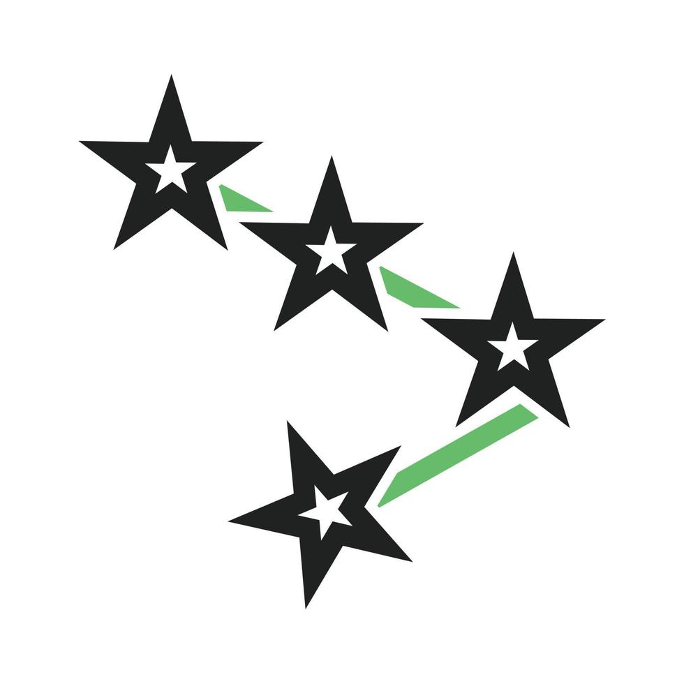 Constellation Line Green and Black Icon vector