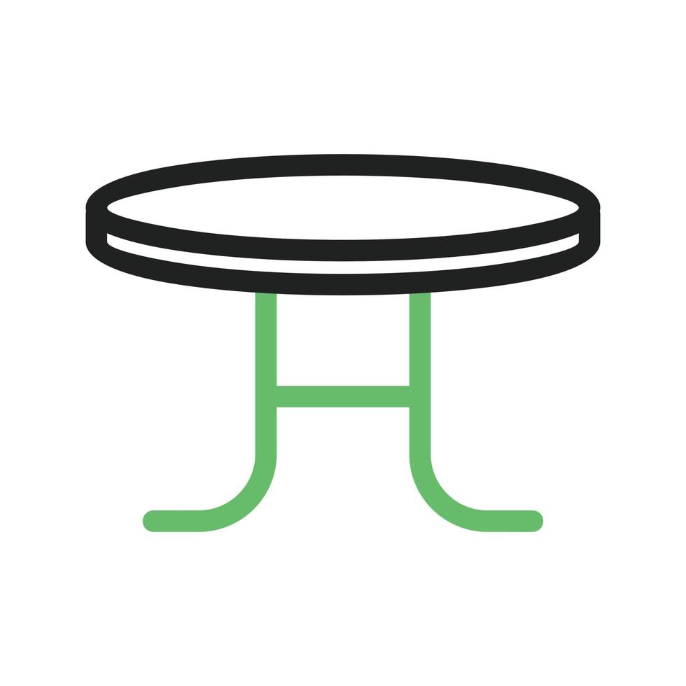 línea de mesa de café icono verde y negro vector