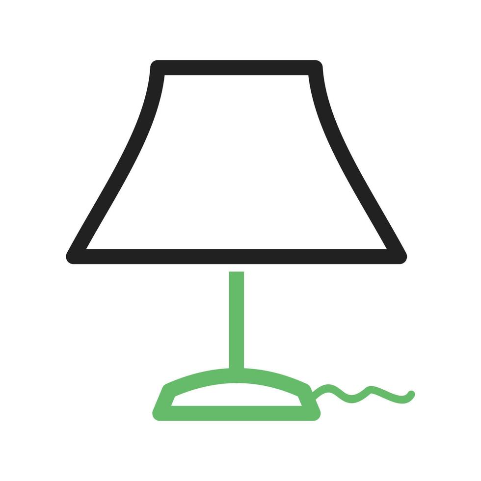 Table Lamp Line Green and Black Icon vector